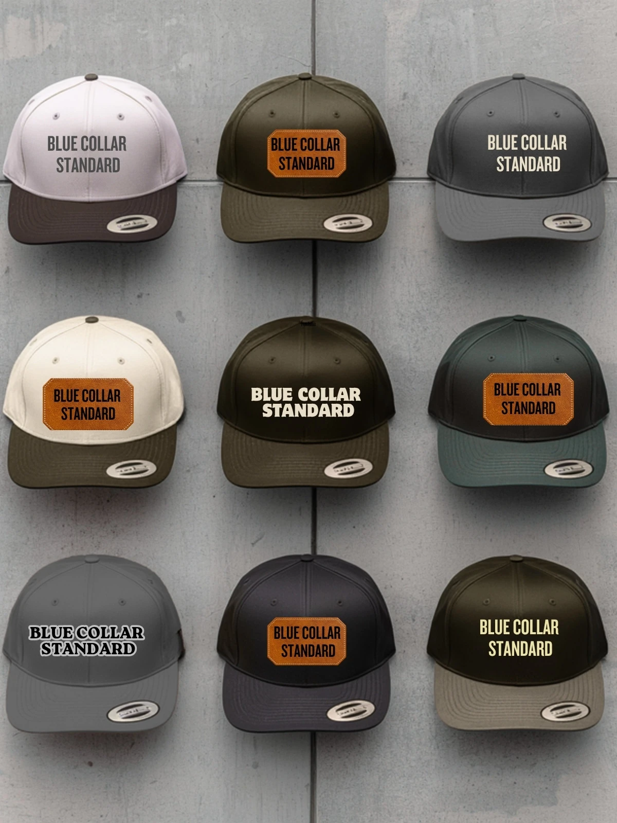 Blue Collar Standard structured cap with embroidered brand mark