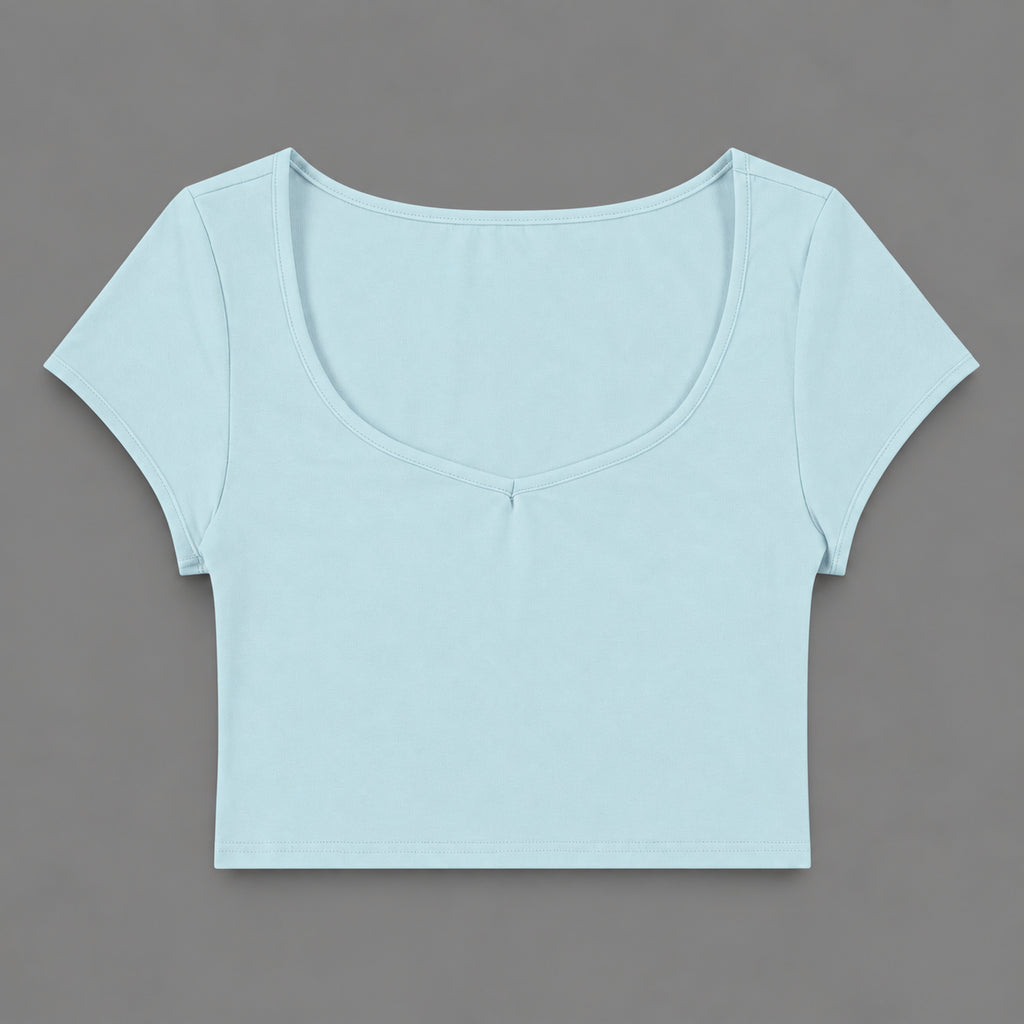 Baseline Crop Tee — Cap Sleeve