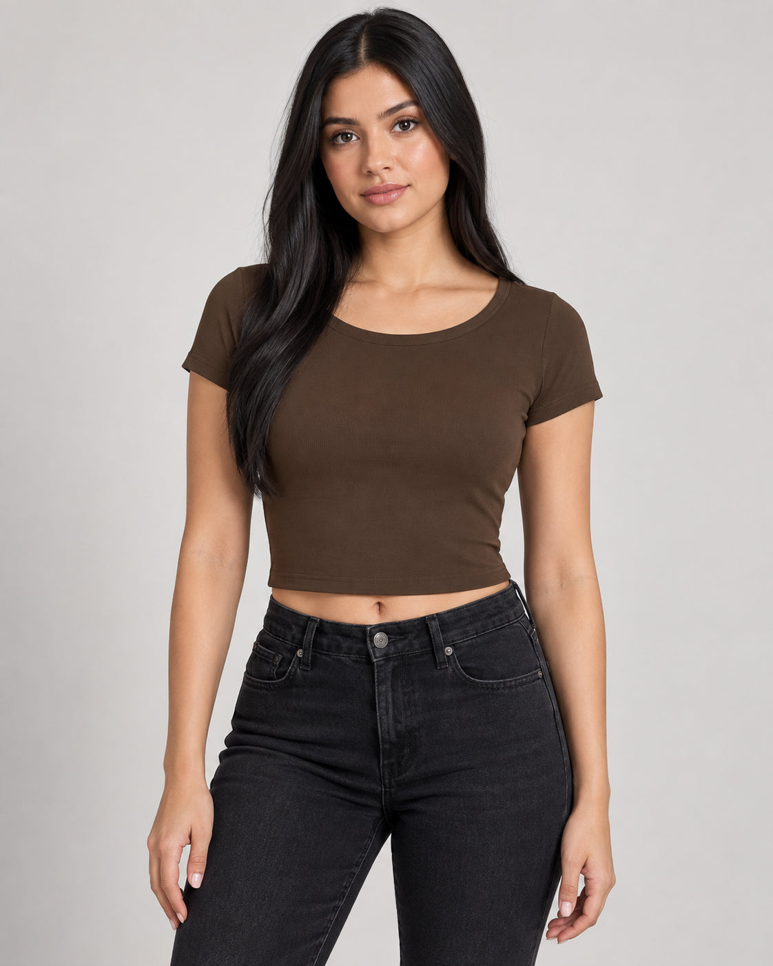 Baseline Crop Tee — Scoop Neck