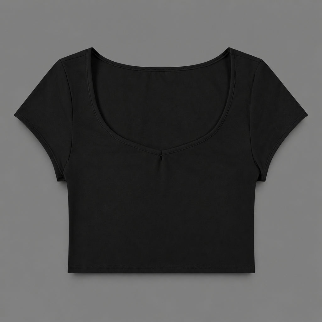 Baseline Crop Tee — Cap Sleeve