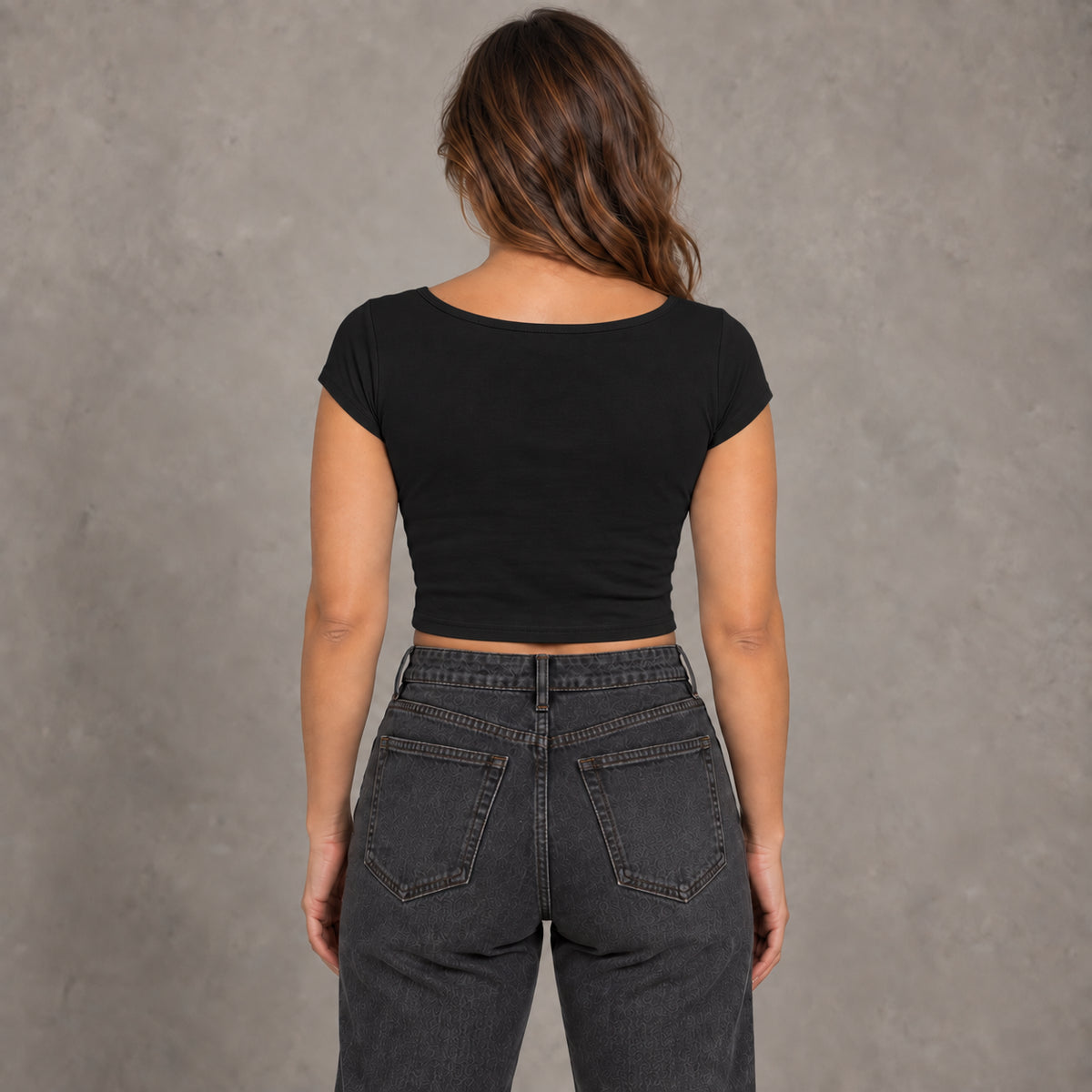 Baseline Crop Tee — Cap Sleeve