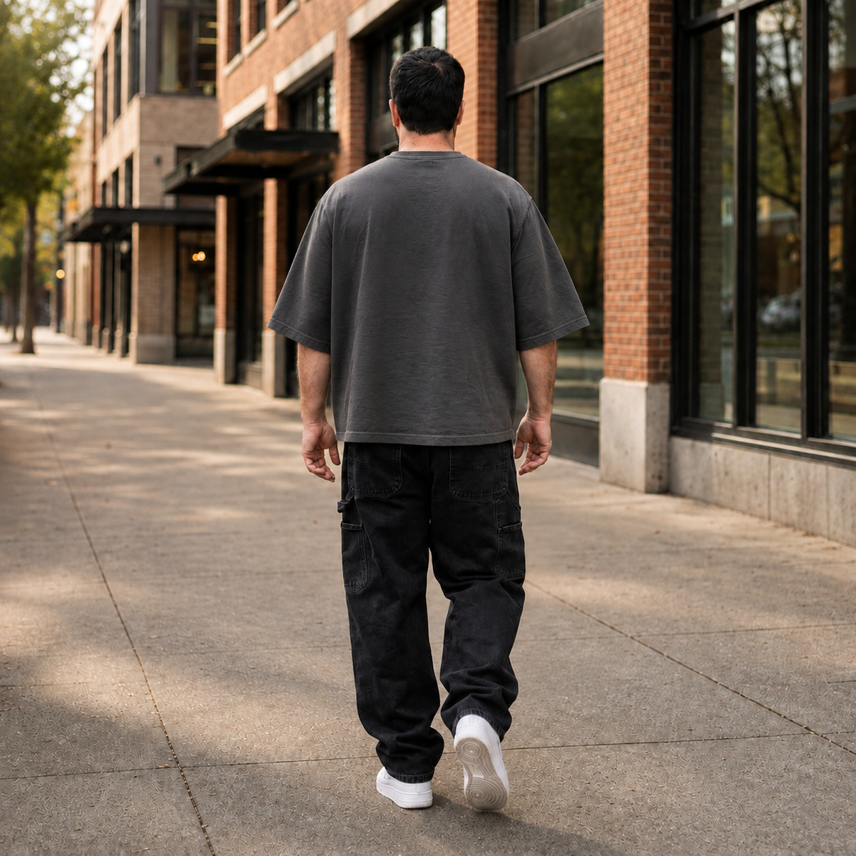 The Concrete Tee by Blue Collar Standard, garment-dyed t-shirt with chest logo detail.