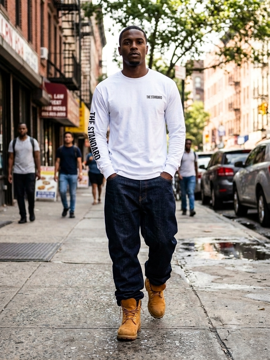 Blue Collar Standard Everyday Long Sleeve in White, classic fit