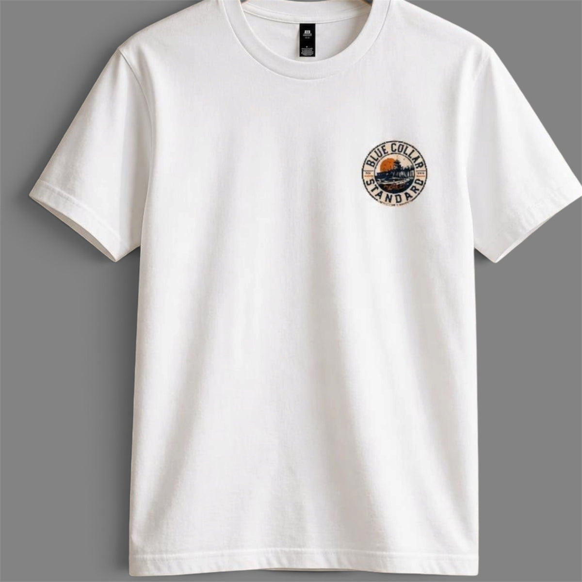 Ventura Tee in White – back view with full Ventura Pier and ocean graphic